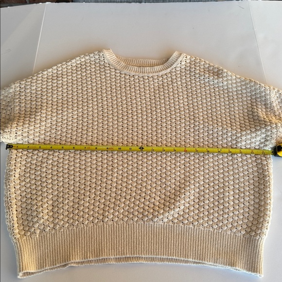 MM Lafleur pointelle Liam popcorn knit sweater, NWOT, size XL - Picture 8 of 9